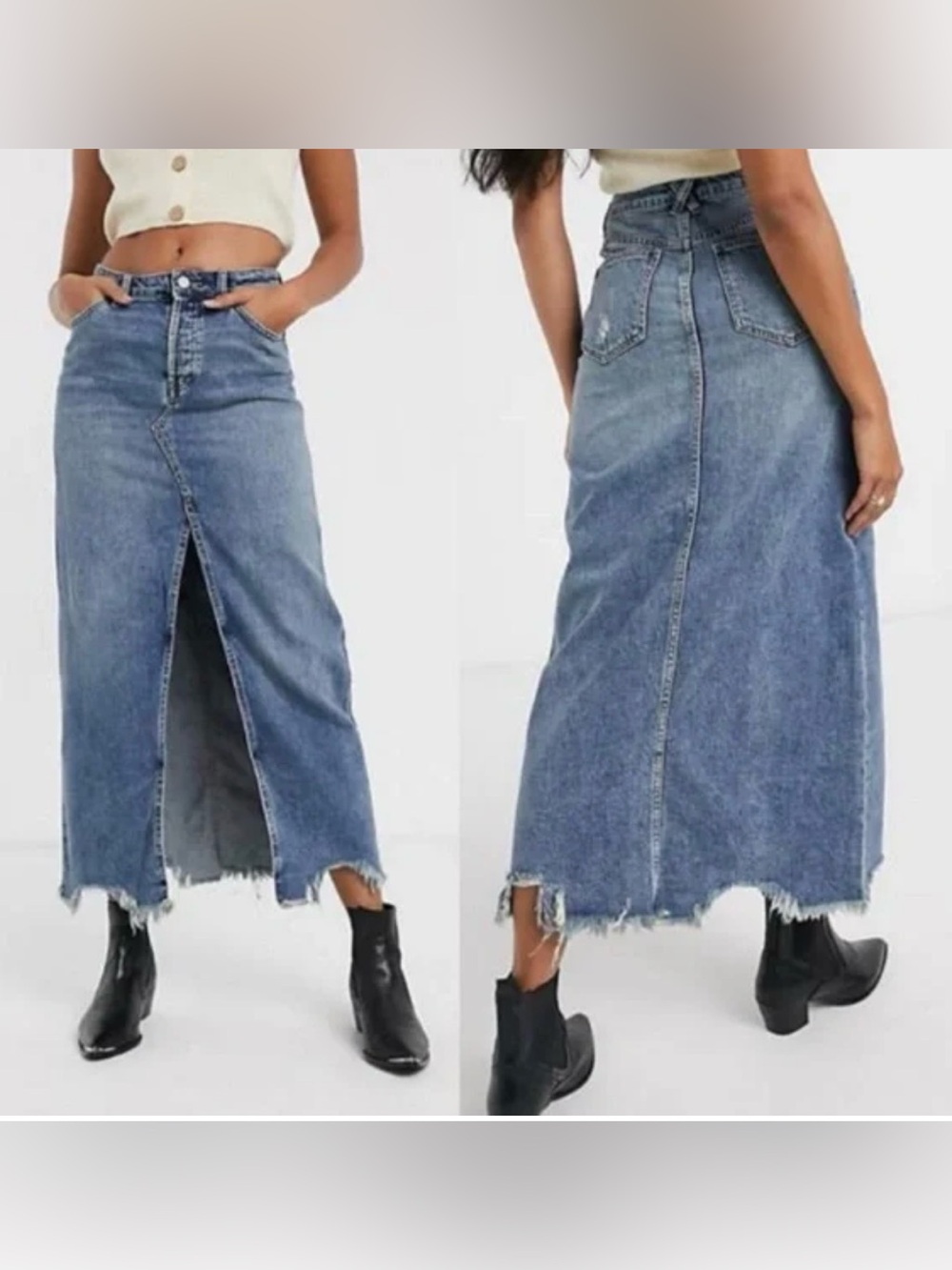 We the free Denim Maxi skirt . Size 27